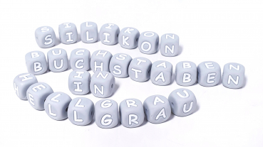 Buchstaben 10mm hellgrau Silikon